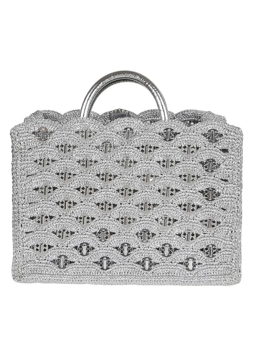 Lurex Raffia Tote Bag