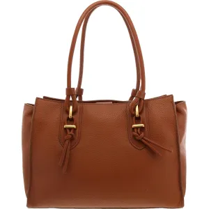 Maecy Womens Pebbled Leather Tote Handbag