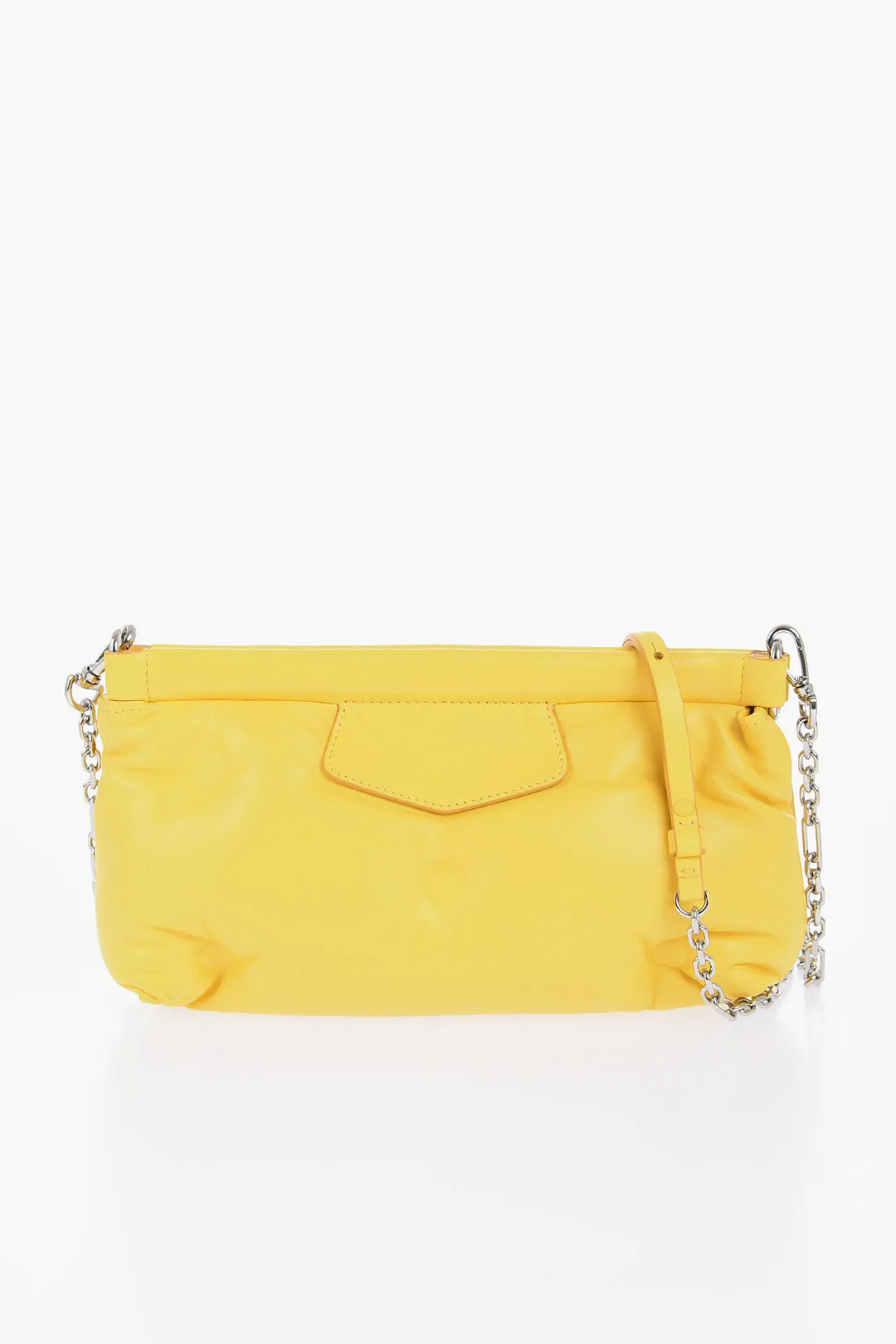 Maison Margiela Mm11 Leather Quilted Clutch With Removable Shoulder Straps