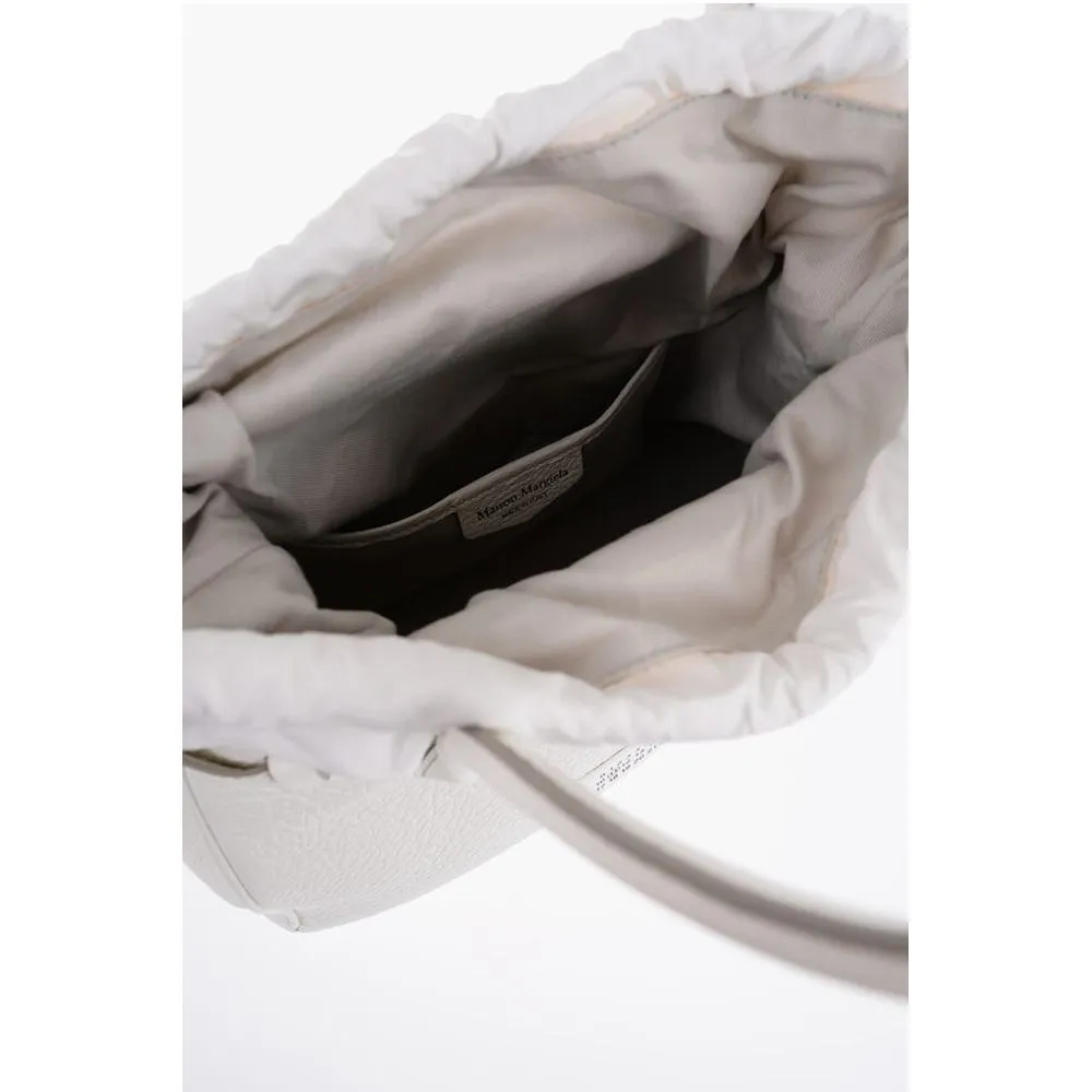 Maison Margiela MM11 Textu Leather Hand Bag with Removable Shoulder Women's Strap