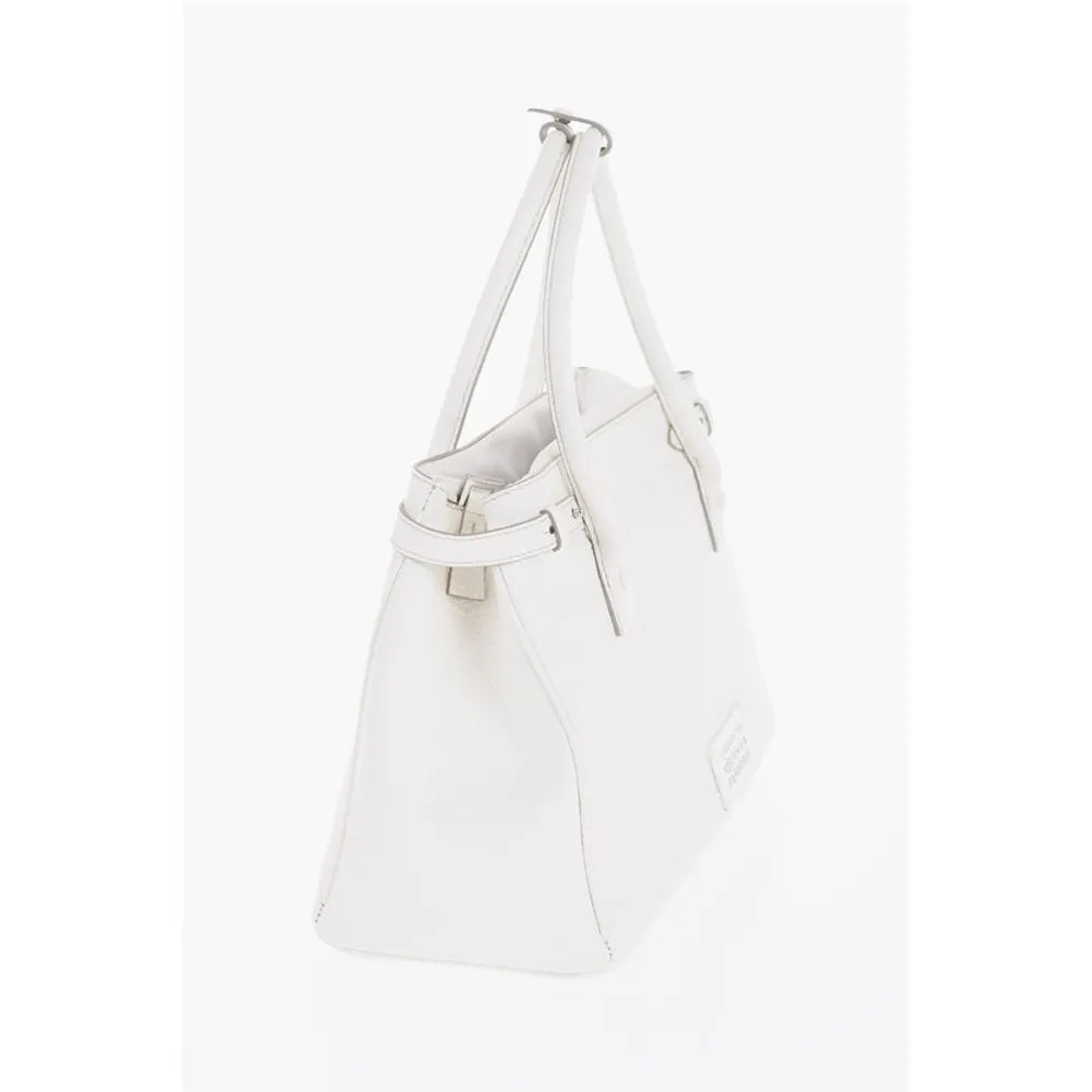 Maison Margiela MM11 Textu Leather Hand Bag with Removable Shoulder Women's Strap