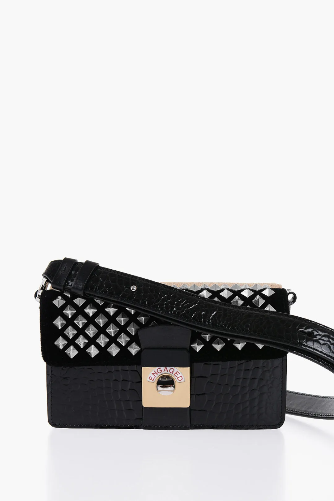 Maison Margiela Studded Bicolor Crossbody Bag
