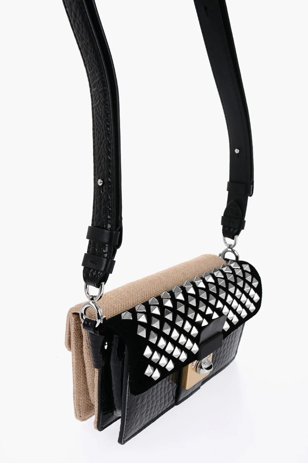 Maison Margiela Studded Bicolor Crossbody Bag