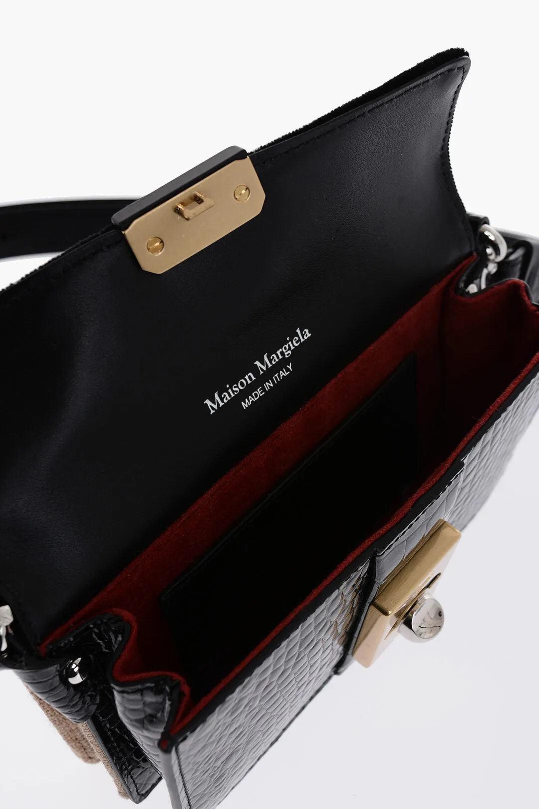 Maison Margiela Studded Bicolor Crossbody Bag