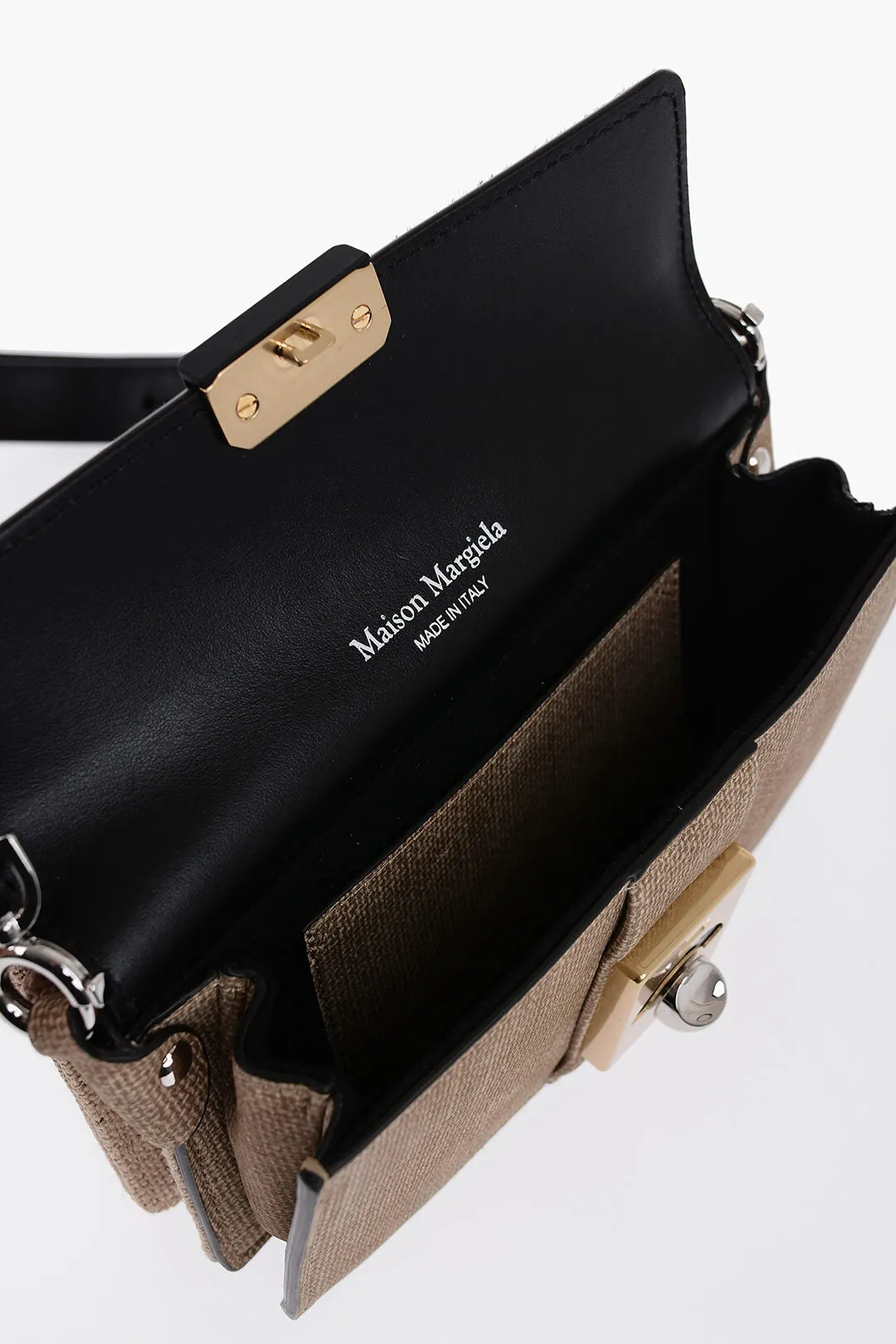 Maison Margiela Two-Tone Crossbody Bag With Animalier Detail
