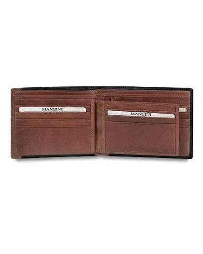 Mancini CASABLANCA Collection Mens Billfold with Removable Passcase (RFID Secure)