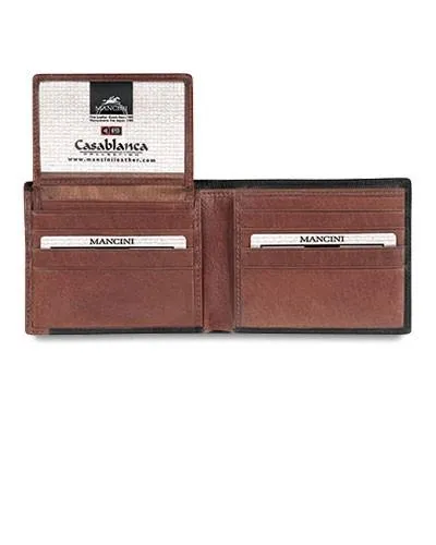 Mancini CASABLANCA Collection Mens Billfold with Removable Passcase (RFID Secure)