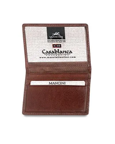 Mancini CASABLANCA Collection Mens Billfold with Removable Passcase (RFID Secure)