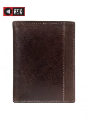 Mancini CASABLANCA Collection Mens Unique Vertical Wing Wallet (RFID Secure)