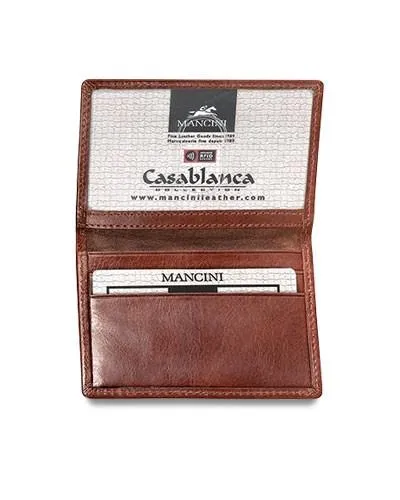 Mancini CASABLANCA Collection Mens Zippered Wallet with Removable Passcase (RFID Secure)