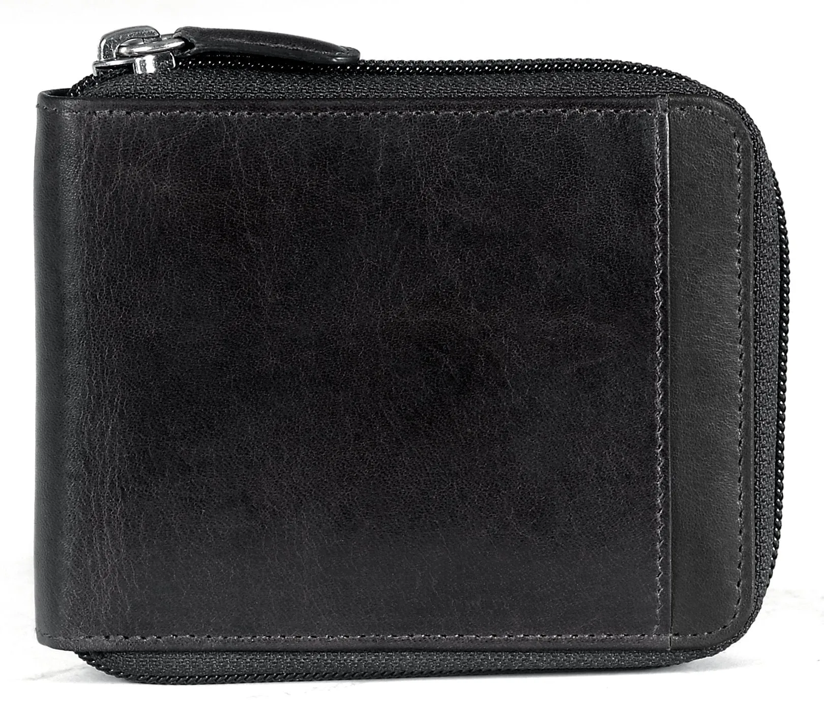 Mancini CASABLANCA Collection Mens Zippered Wallet with Removable Passcase (RFID Secure)