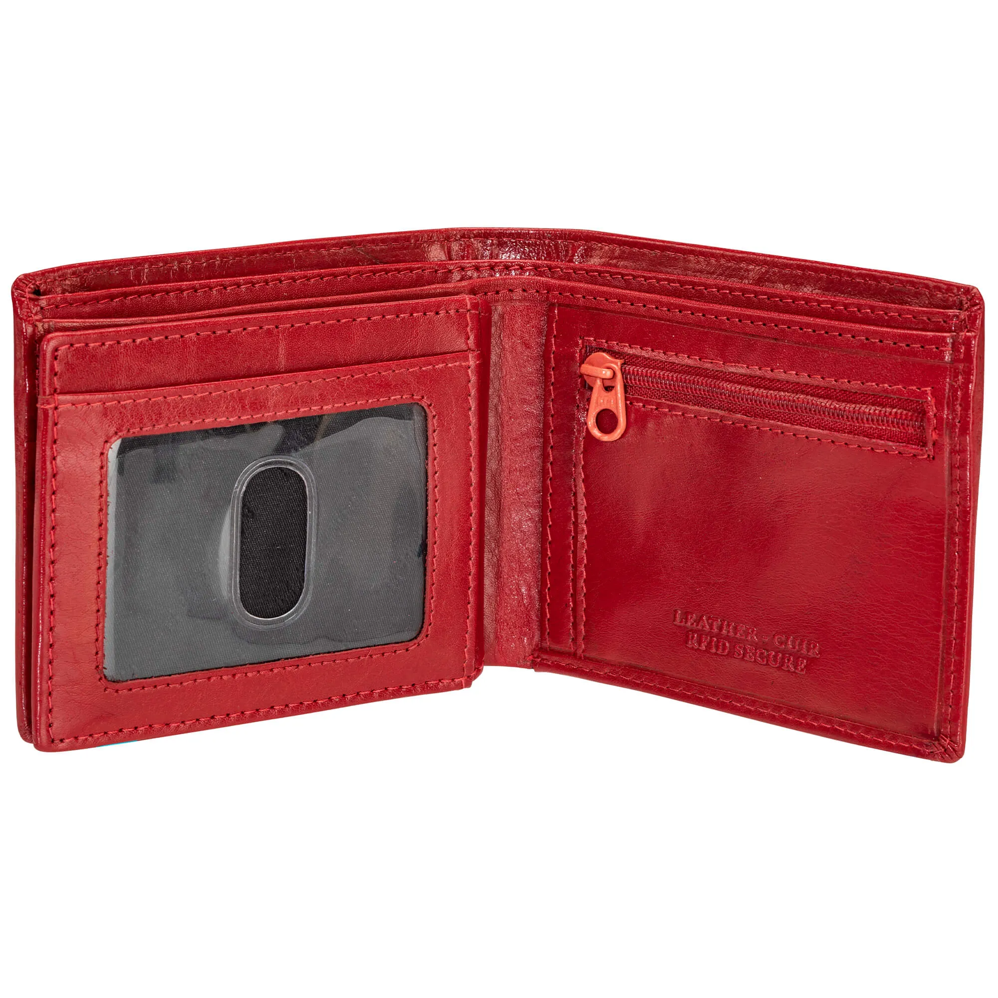 Mancini EQUESTRIAN-2 Mens RFID Secure Center Wing Wallet with Coin Pocket
