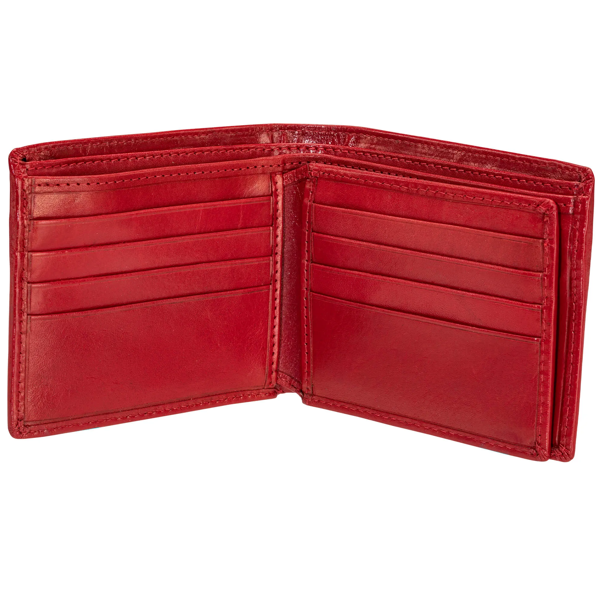 Mancini EQUESTRIAN-2 Mens RFID Secure Center Wing Wallet with Coin Pocket