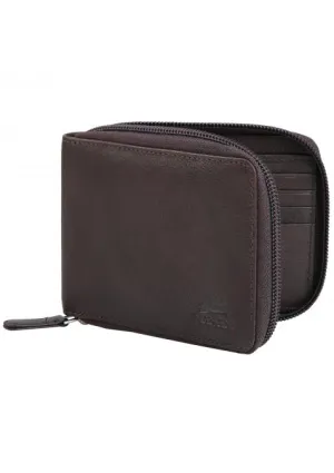 Mancini MONTERREY Mens Zippered Wallet With Removable Passcase
