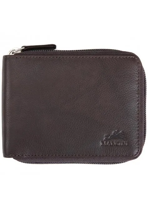 Mancini MONTERREY Mens Zippered Wallet With Removable Passcase