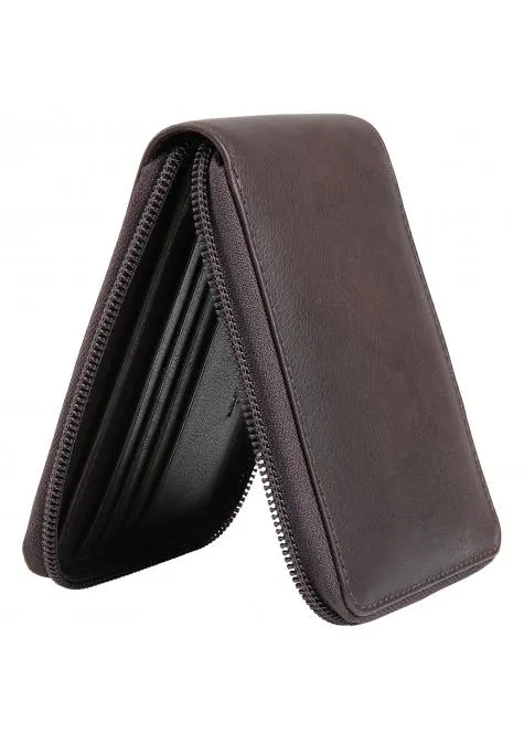 Mancini MONTERREY Mens Zippered Wallet With Removable Passcase