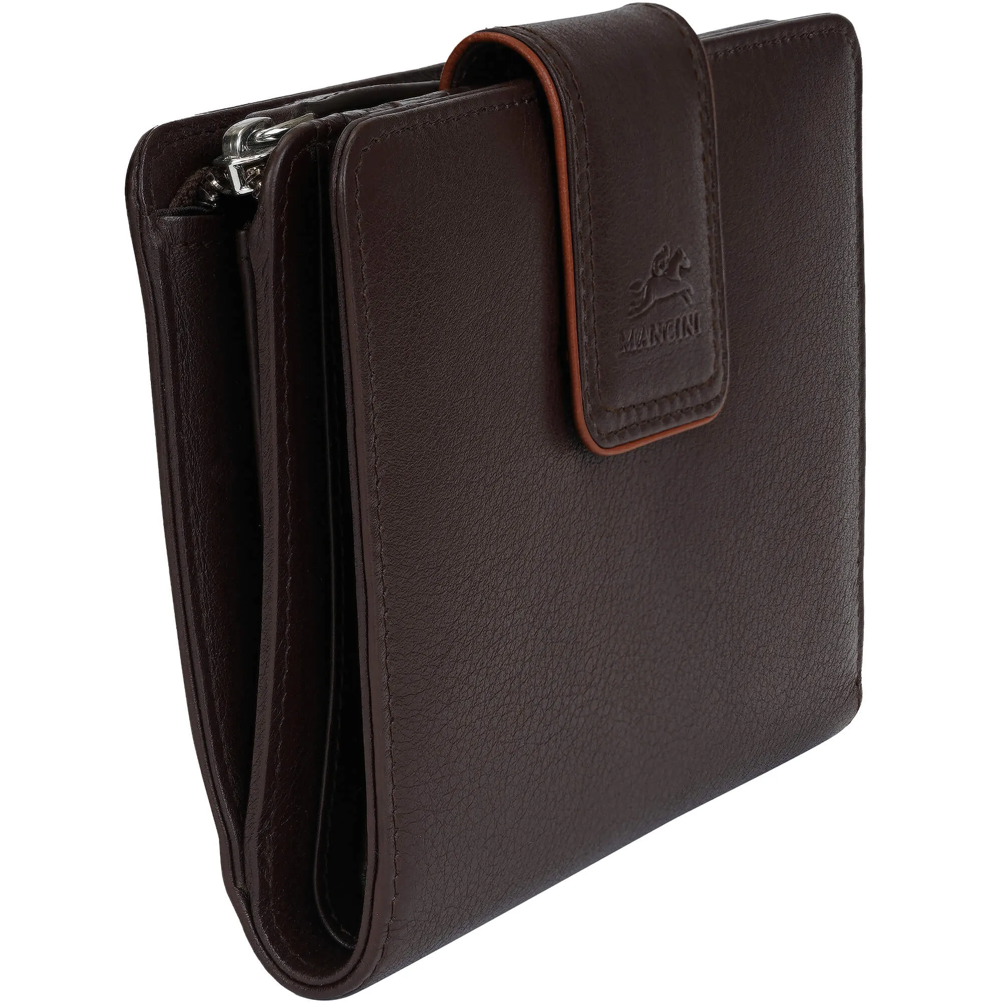 Mancini Sonoma Womens Medium Clutch Wallet with Enhanced RFID Protection