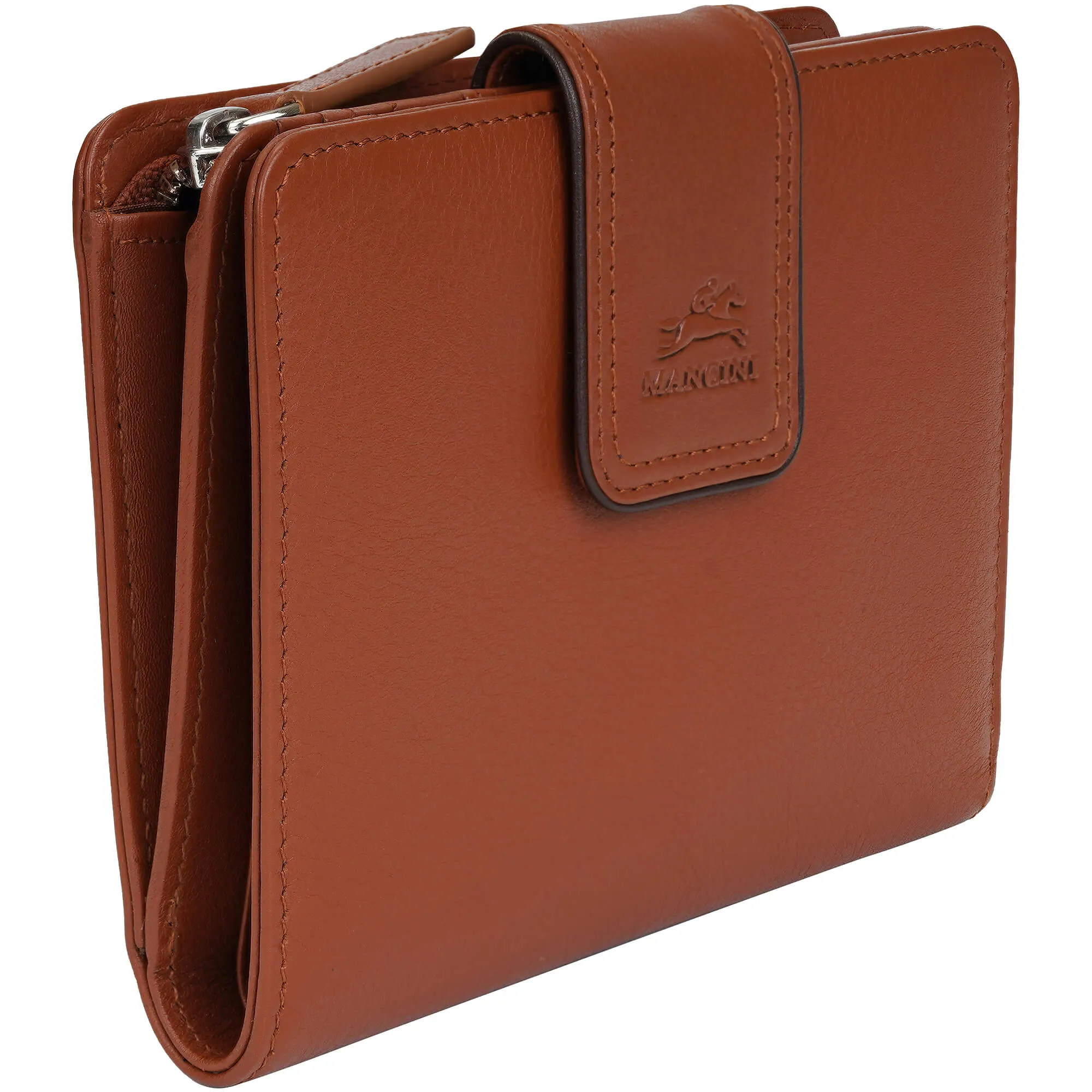Mancini Sonoma Womens Medium Clutch Wallet with Enhanced RFID Protection