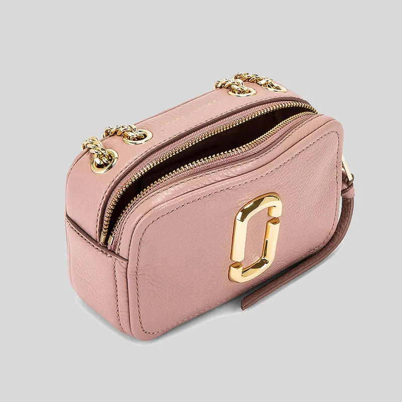 Marc Jacobs The Glam Shot Leather Crossbody H121L01FA21 Adobe Rose