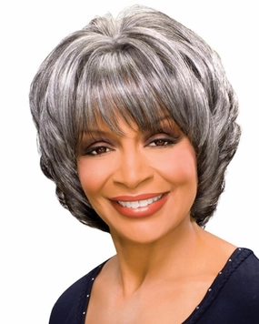 Margaret Foxy Silver Synthetic Full Wig
