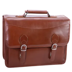 McKlein USA Belvedere 15.4" Leather Double Compartment Laptop Briefcase