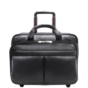 McKlein USA Bowery 15.6" Leather Wheeled Laptop Briefcase