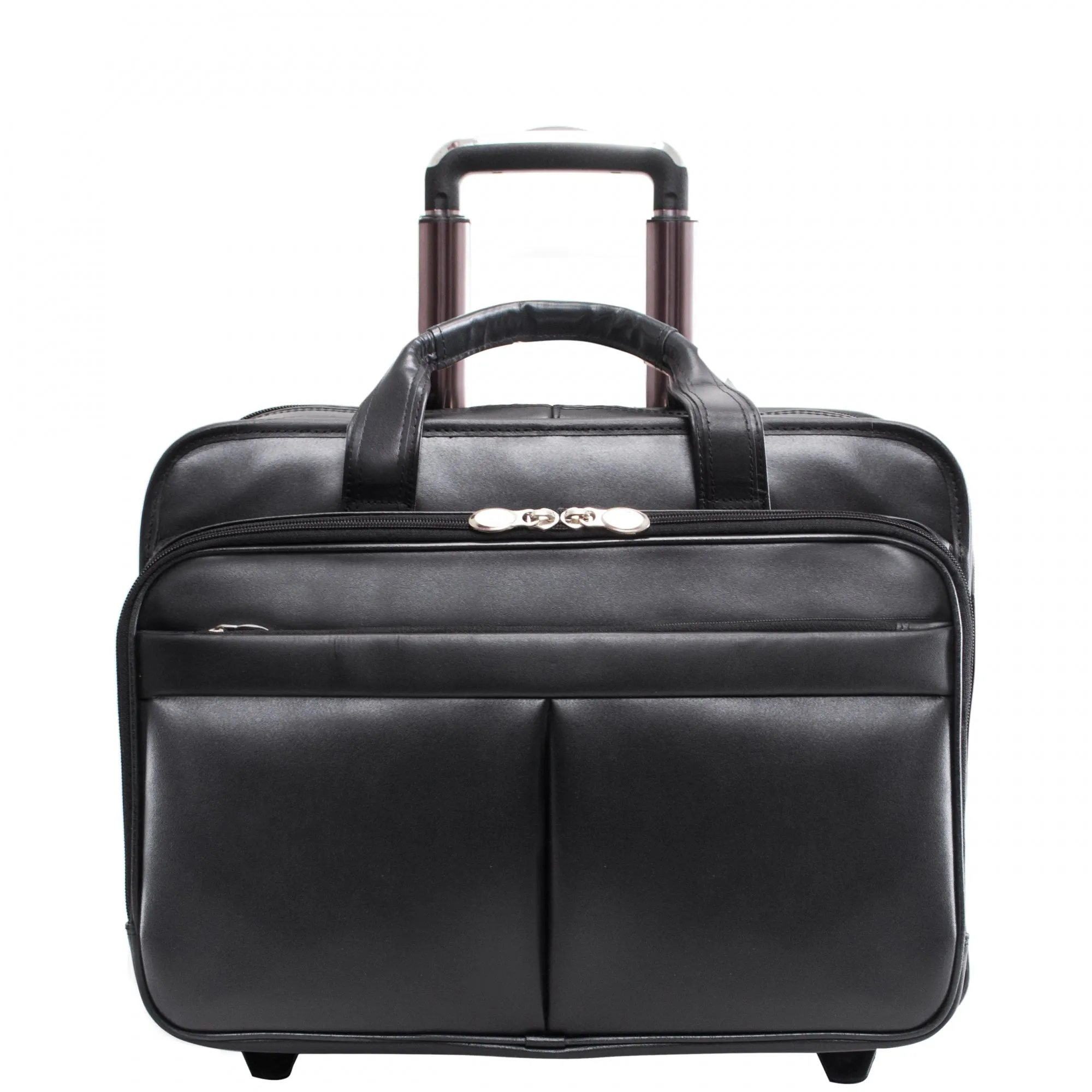 McKlein USA Bowery 15.6" Leather Wheeled Laptop Briefcase