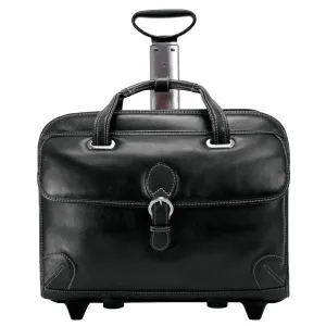 McKlein USA Carugetto 15.4" Leather Wheeled Laptop Briefcase