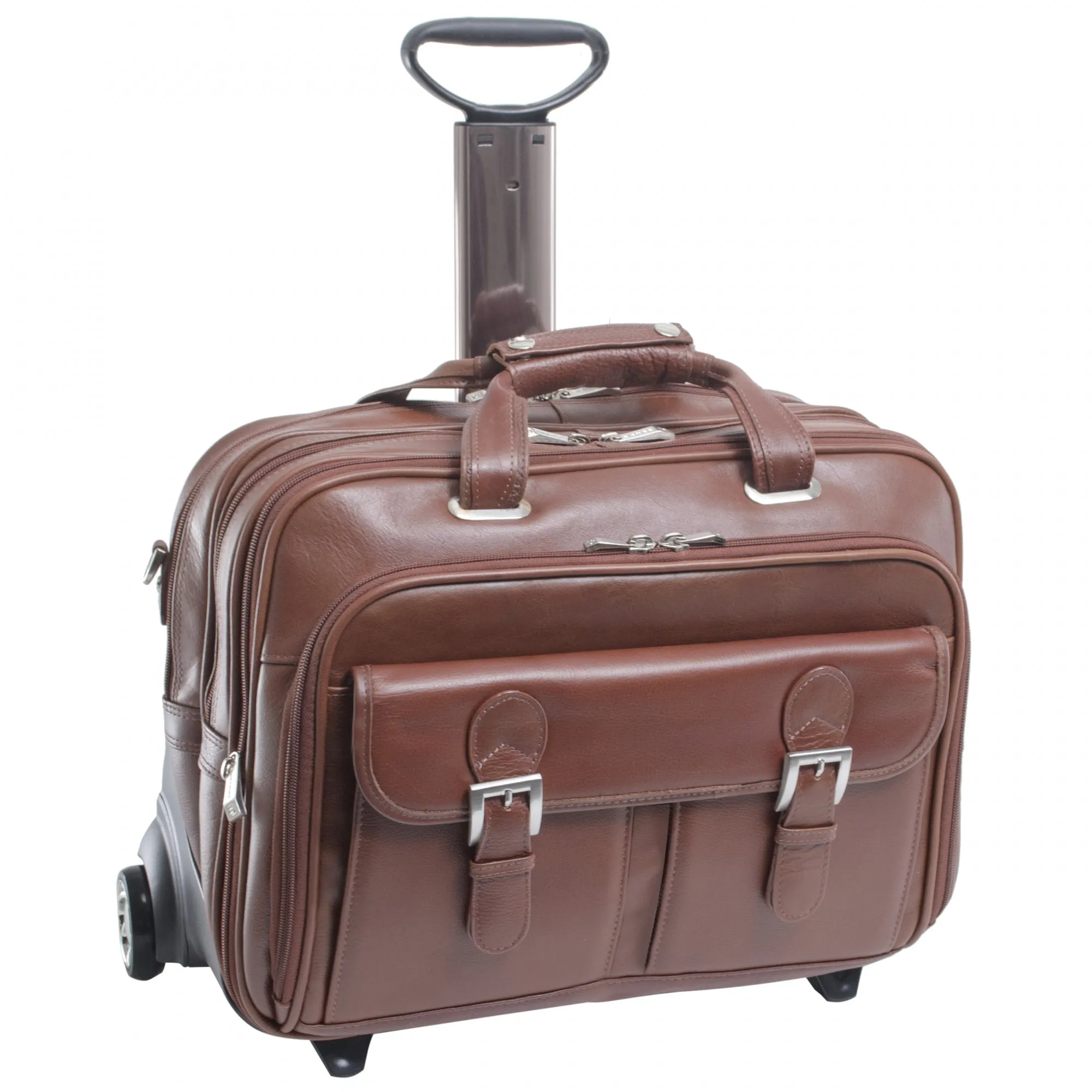 McKlein USA Ceresola 15.6" Leather Wheeled Laptop Briefcase