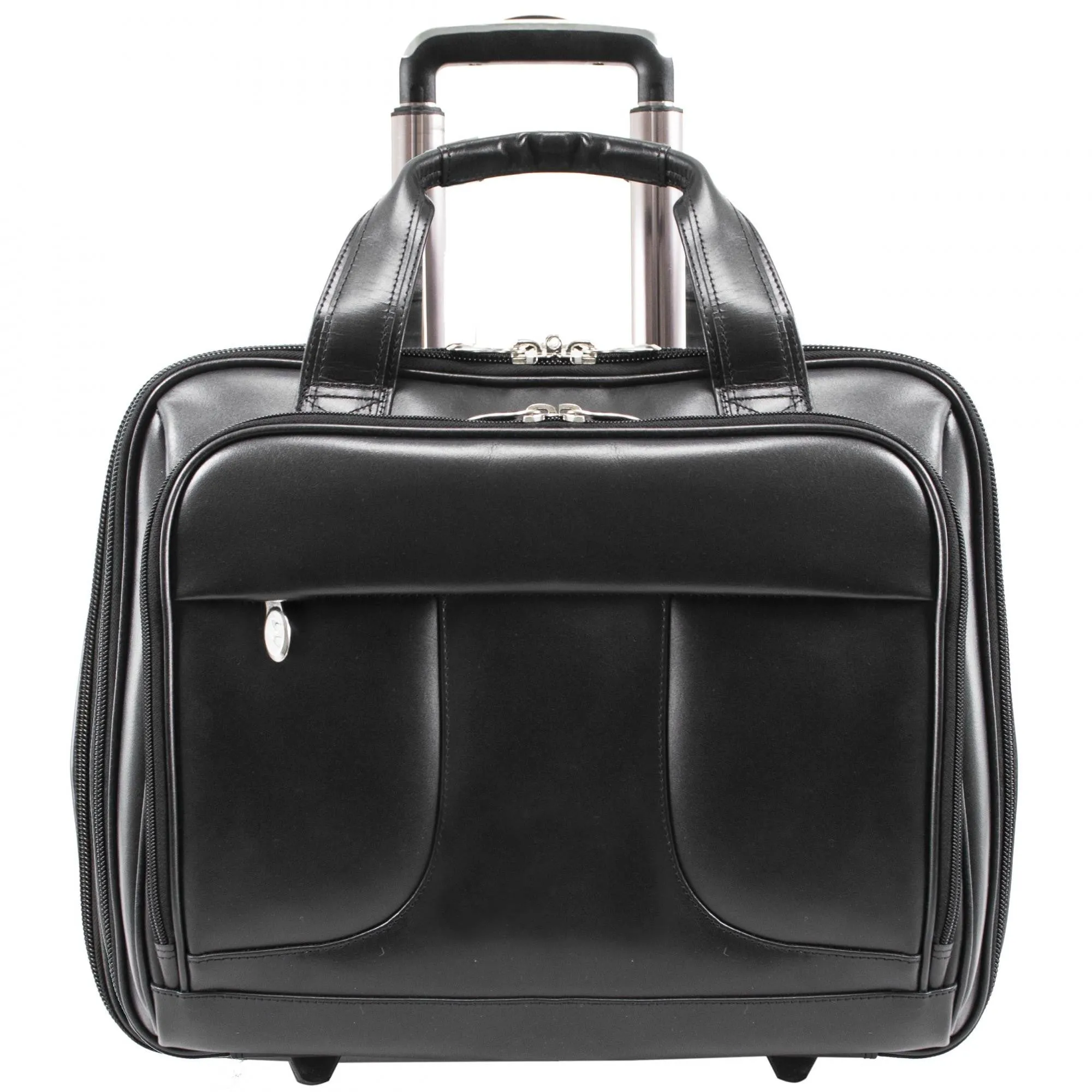 McKlein USA Chelsea 15.6" Leather Wheeled Overnight Laptop Briefcase
