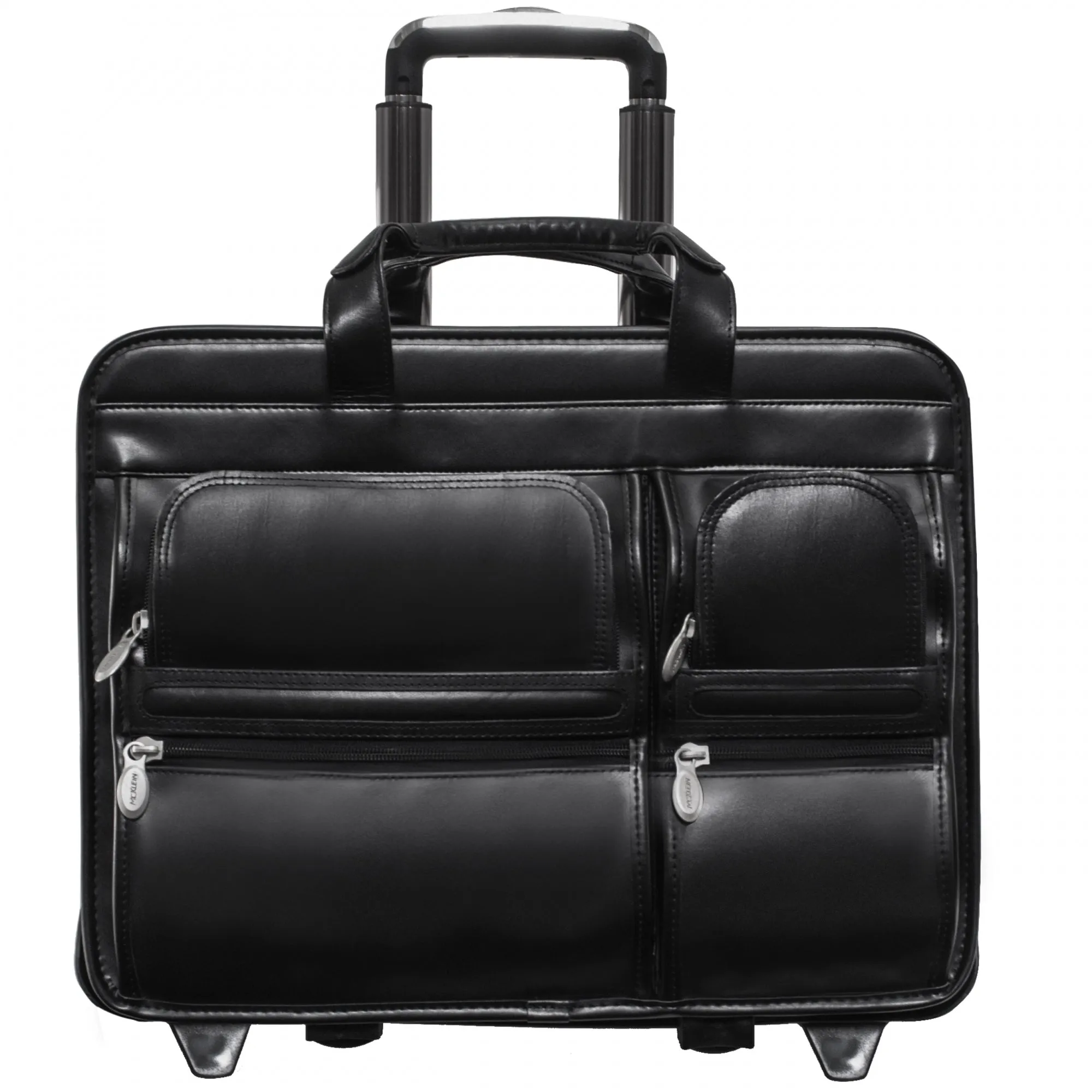 McKlein USA Clinton 17" Leather Wheeled Laptop Briefcase