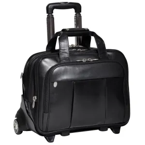 McKlein USA Damen 17" Leather Wheeled Laptop Briefcase