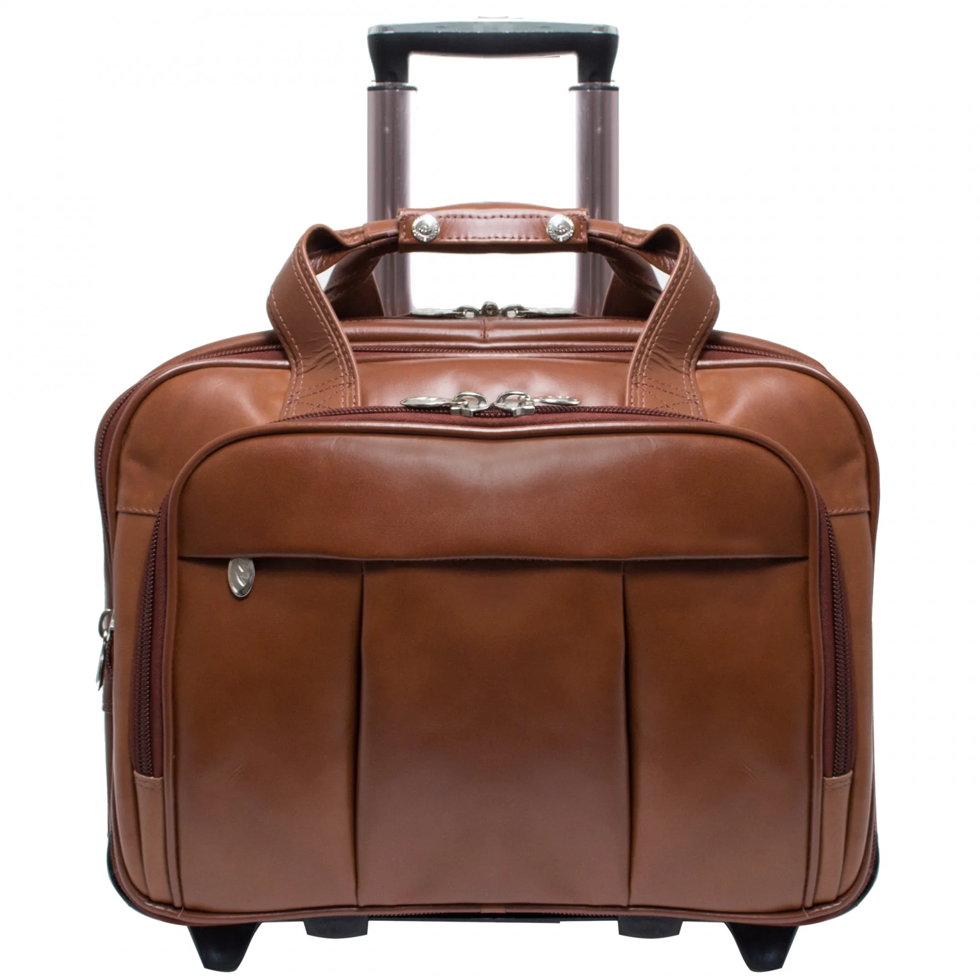 McKlein USA Damen 17" Leather Wheeled Laptop Briefcase