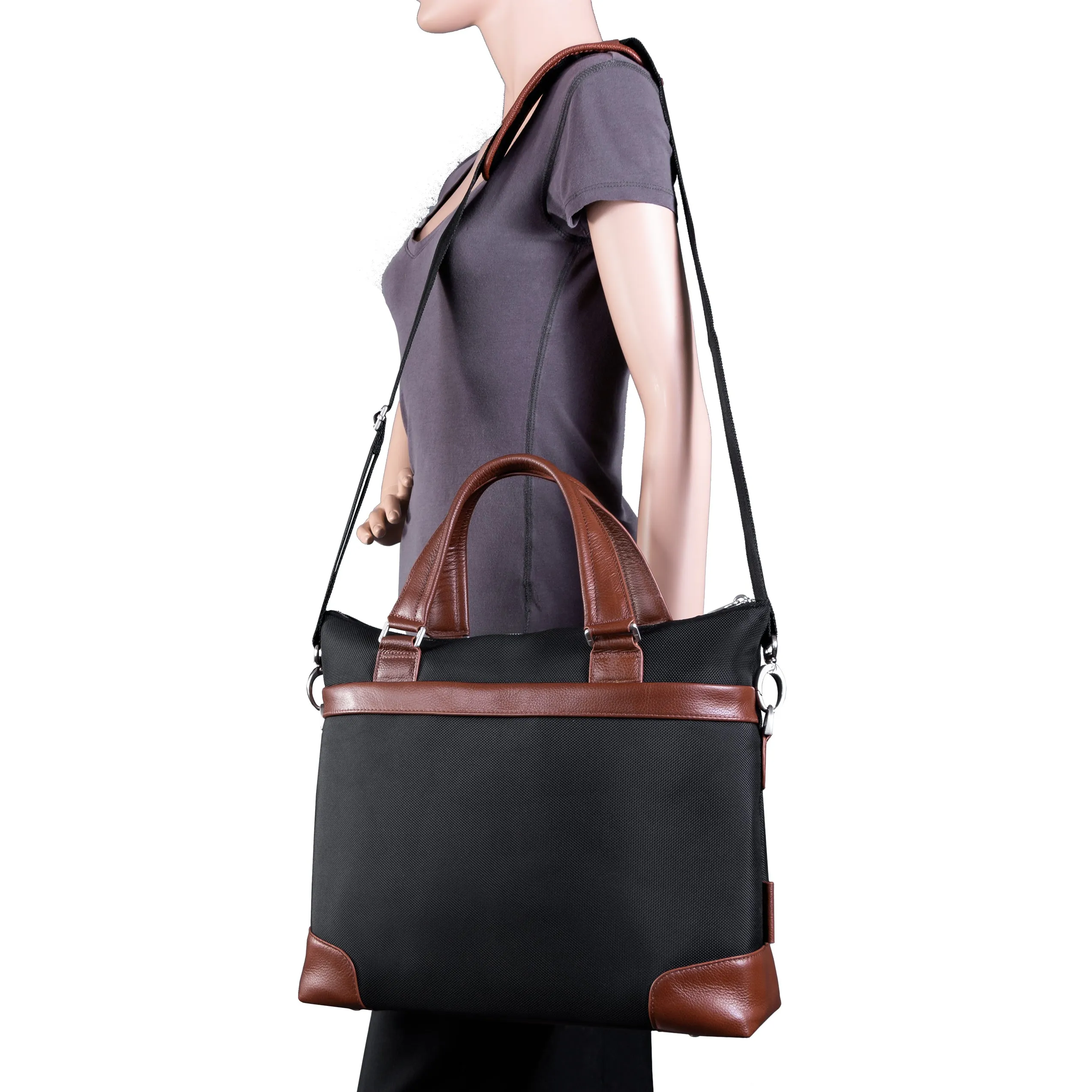 McKlein USA Eastward 15" Nylon Two-Tone Laptop & Tablet Briefcase