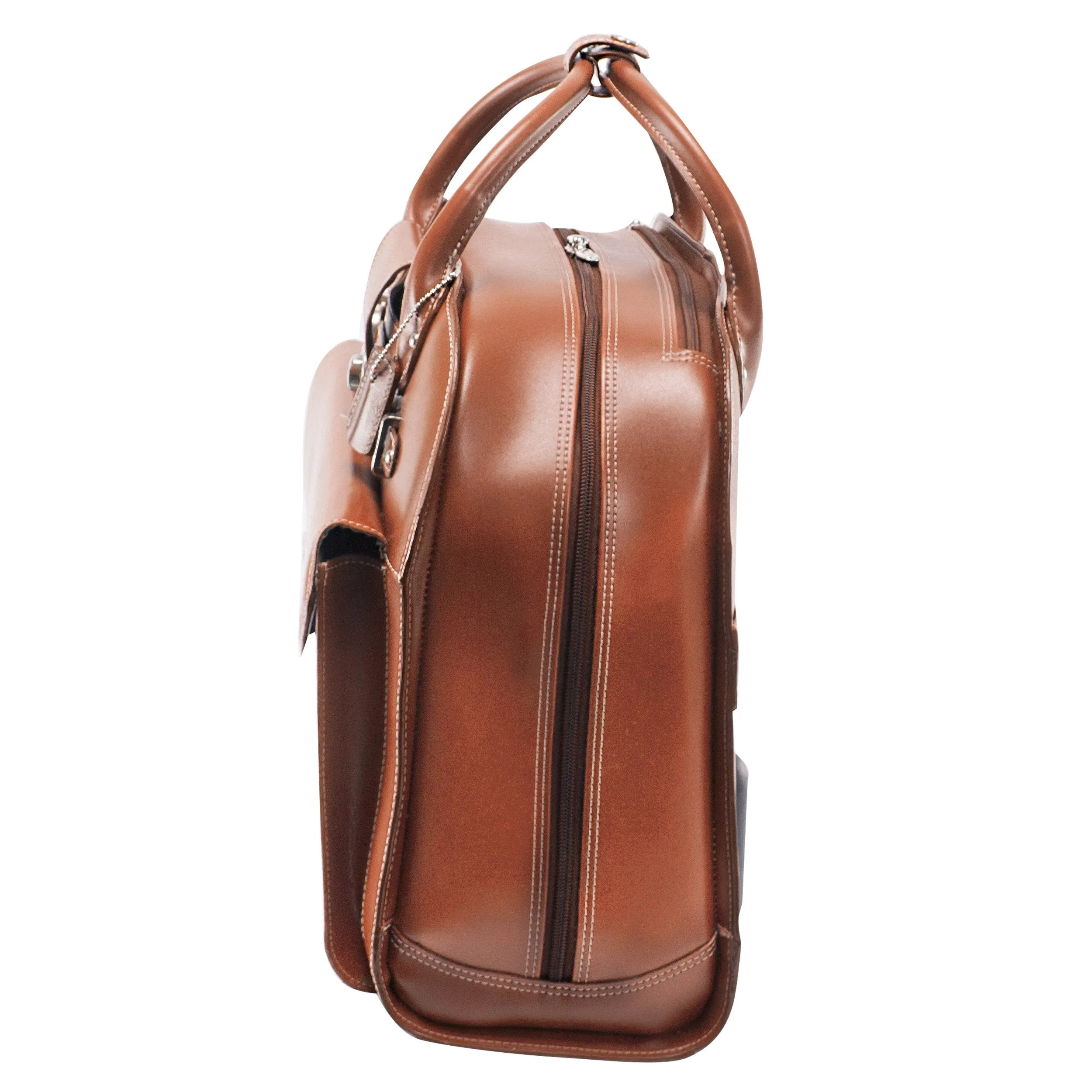 McKlein USA Edgebrook 15.4" Leather Wheeled Ladies' Laptop Briefcase