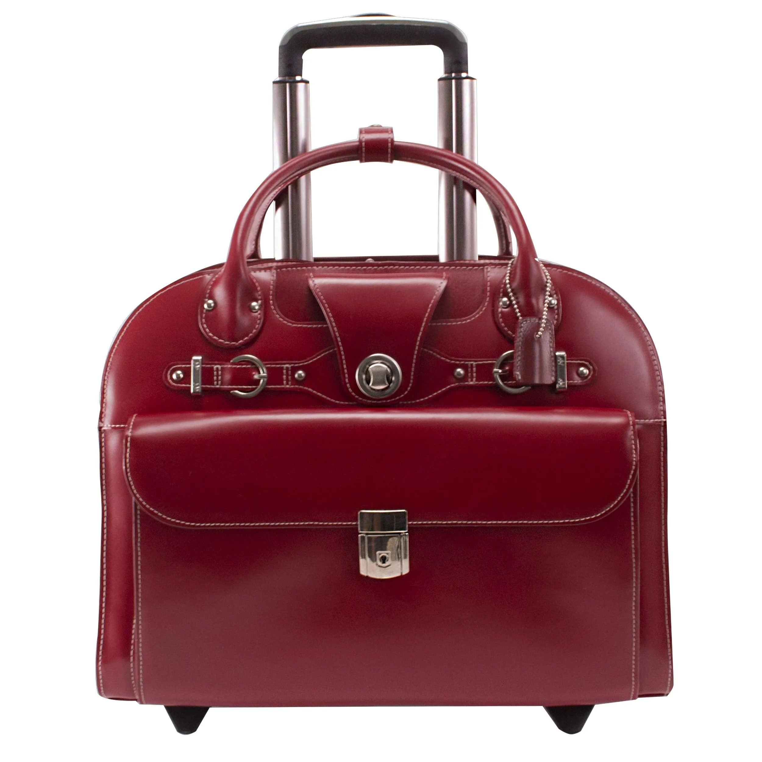 McKlein USA Edgebrook 15.4" Leather Wheeled Ladies' Laptop Briefcase
