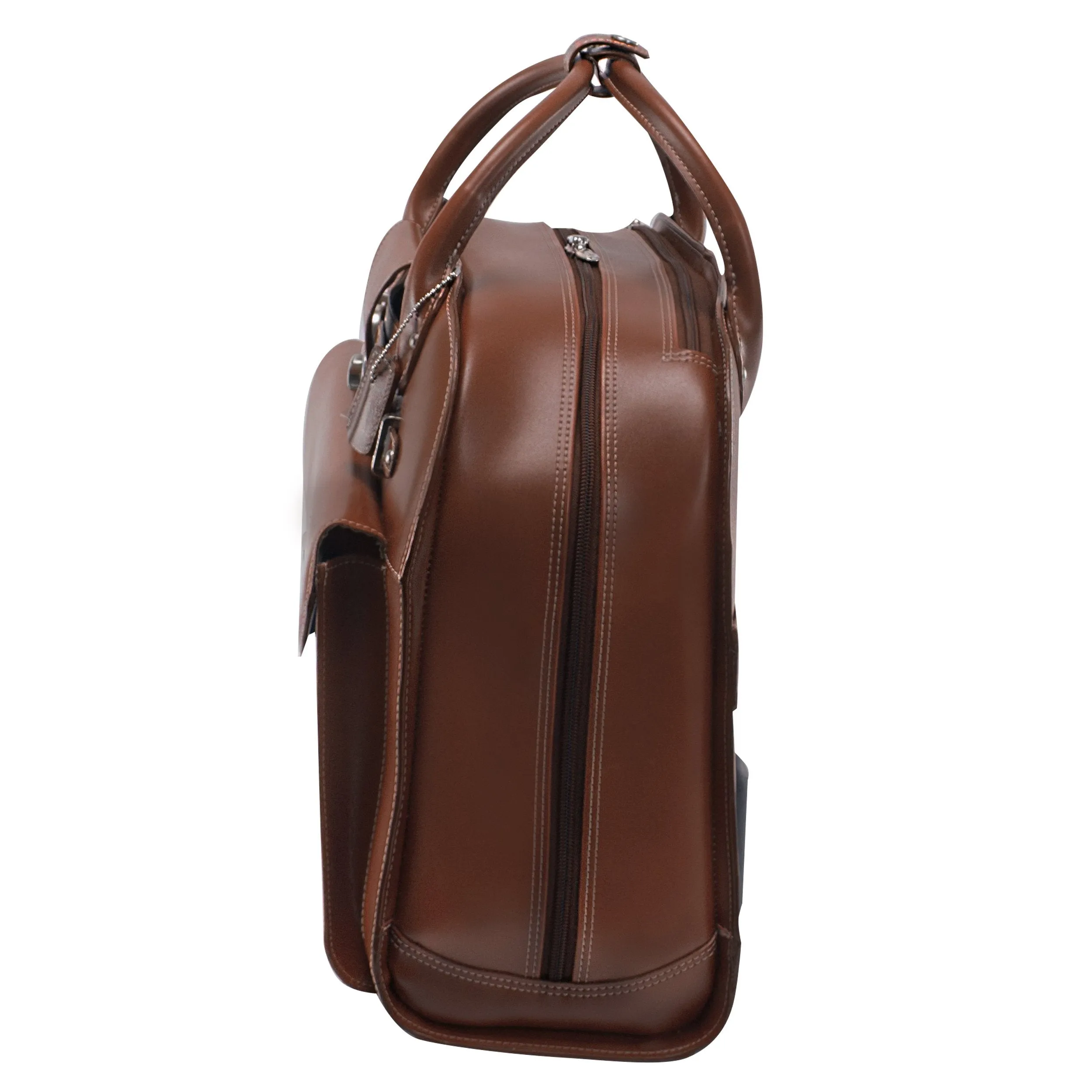 McKlein USA Edgebrook 15.4" Leather Wheeled Ladies' Laptop Briefcase