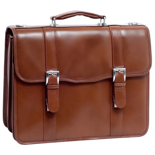 McKlein USA Flournoy 15" Leather Double Compartment Laptop Briefcase