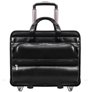 McKlein USA Franklin 15.6" Leather Wheeled Laptop Briefcase