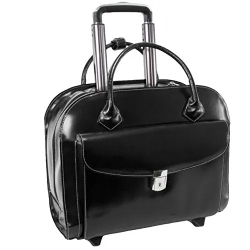 McKlein USA Granville Leather 15.4" Wheeled Ladies' Laptop Case