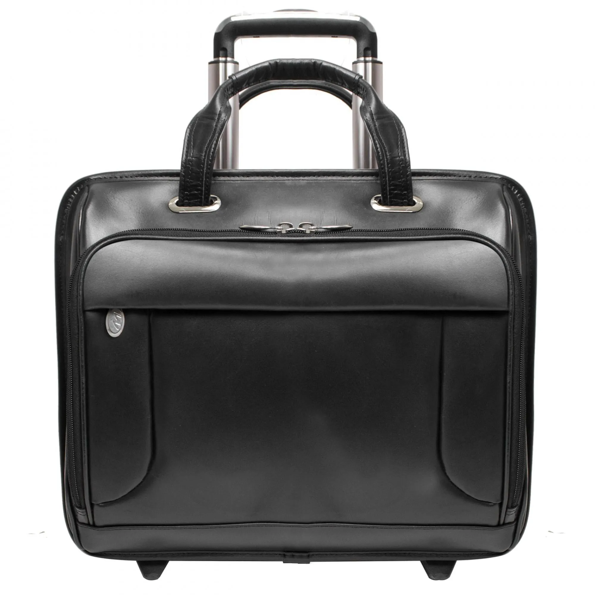 McKlein USA Greenwich 15.6" Leather Wheeled Laptop Briefcase