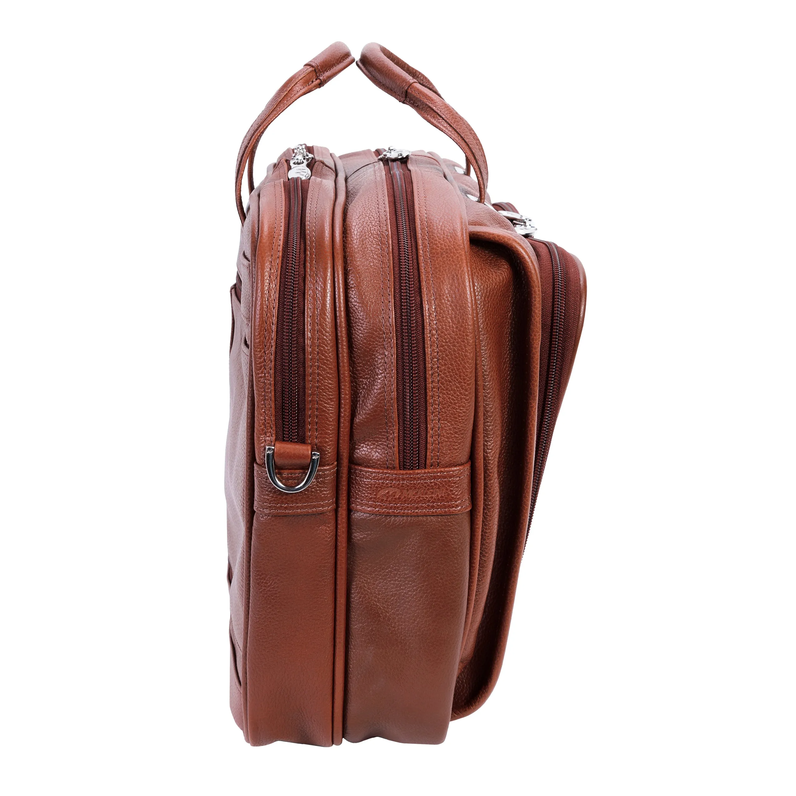McKlein USA Irving Park 15.6" Leather Double Compartment Laptop Briefcase