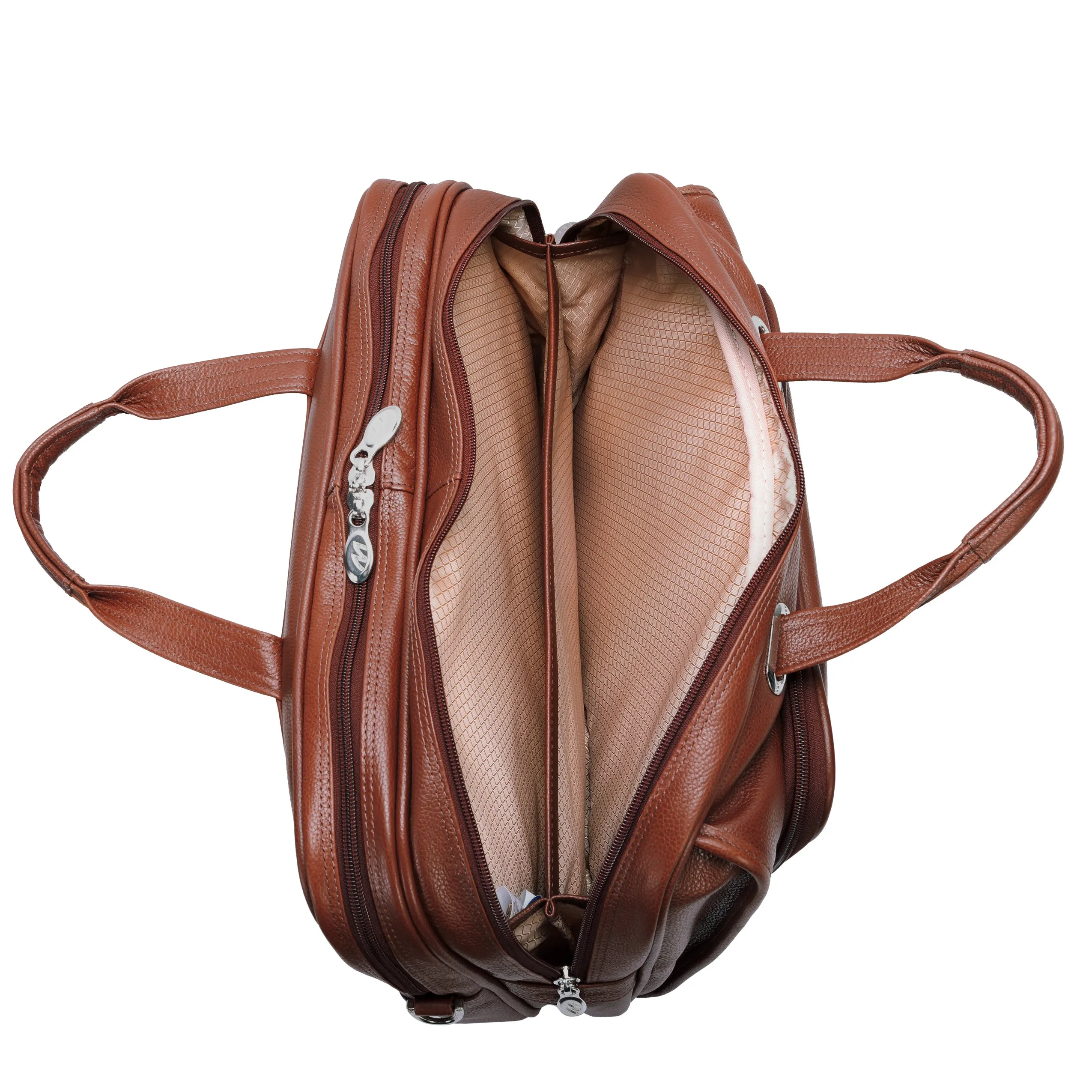 McKlein USA Irving Park 15.6" Leather Double Compartment Laptop Briefcase