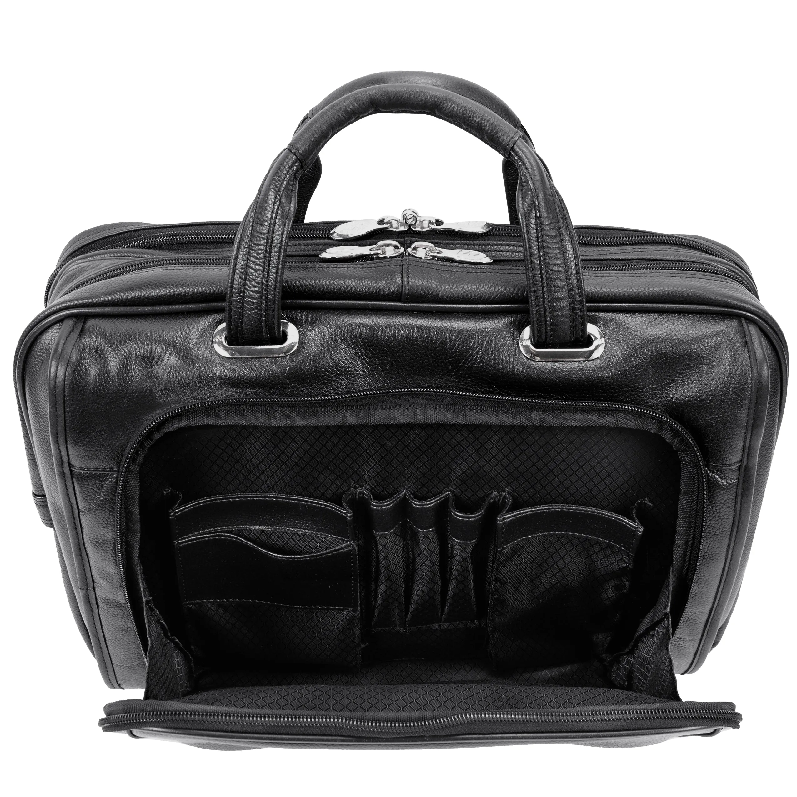 McKlein USA Irving Park 15.6" Leather Double Compartment Laptop Briefcase