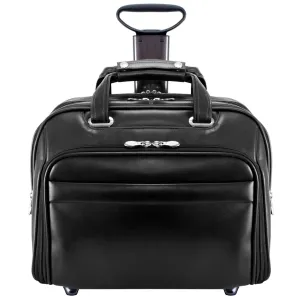 McKlein USA Midway 15.6" Leather Detachable Wheeled Laptop Briefcase