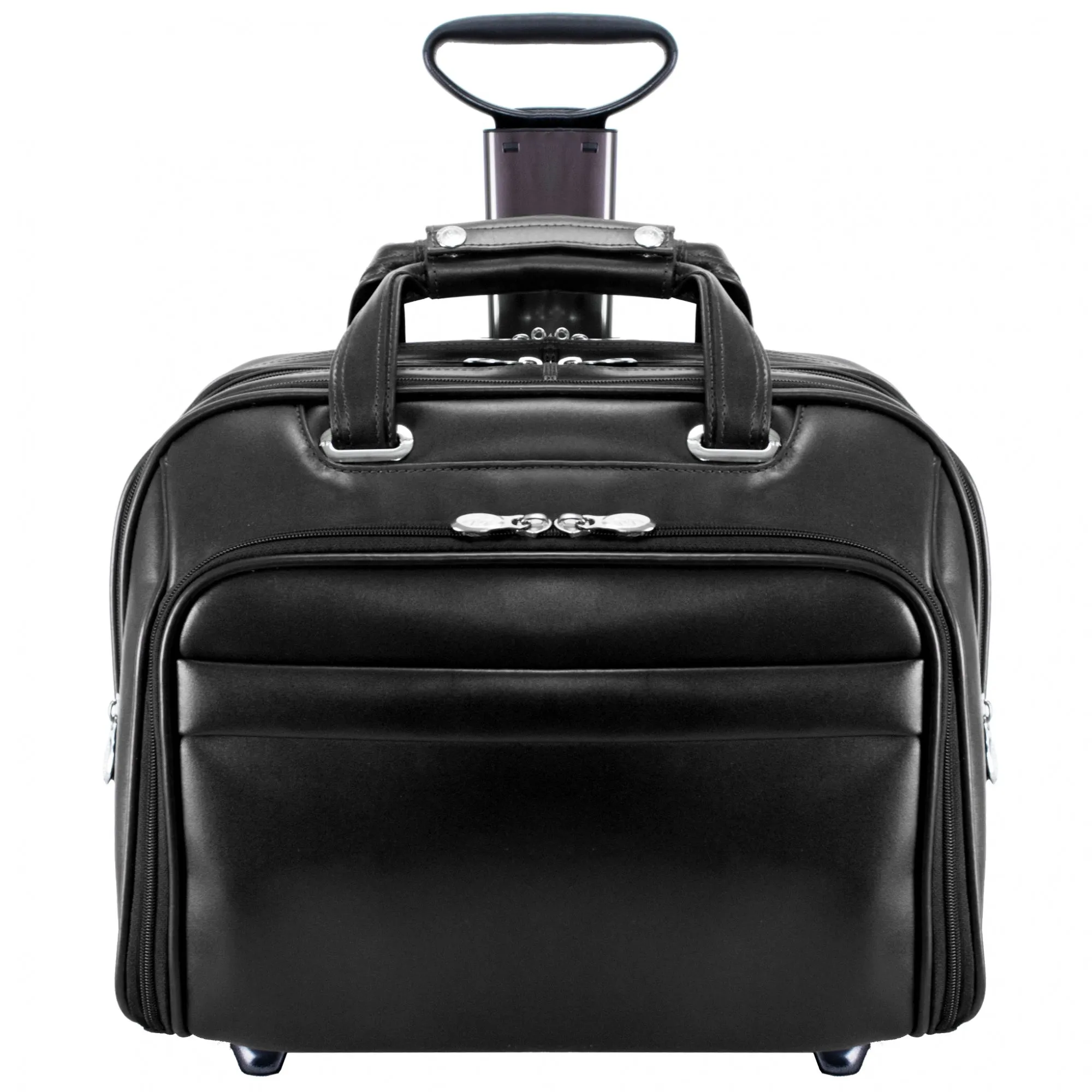 McKlein USA Midway 15.6" Leather Detachable Wheeled Laptop Briefcase