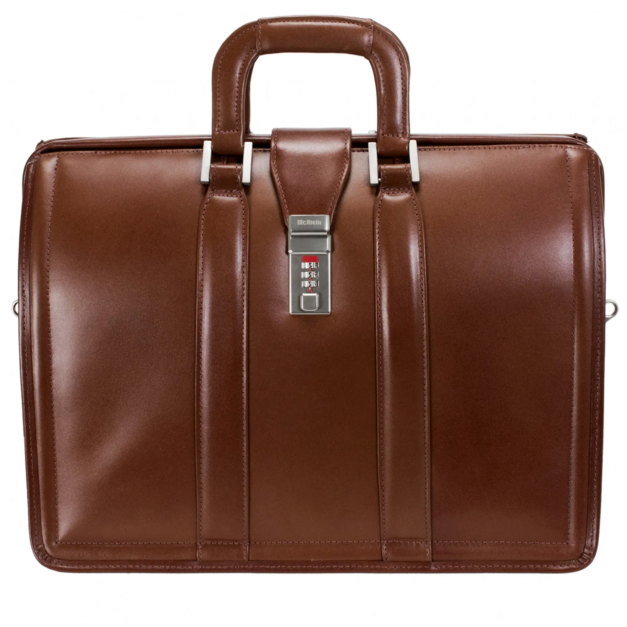 McKlein USA Morgan 17" Leather Litigator Laptop Briefcase