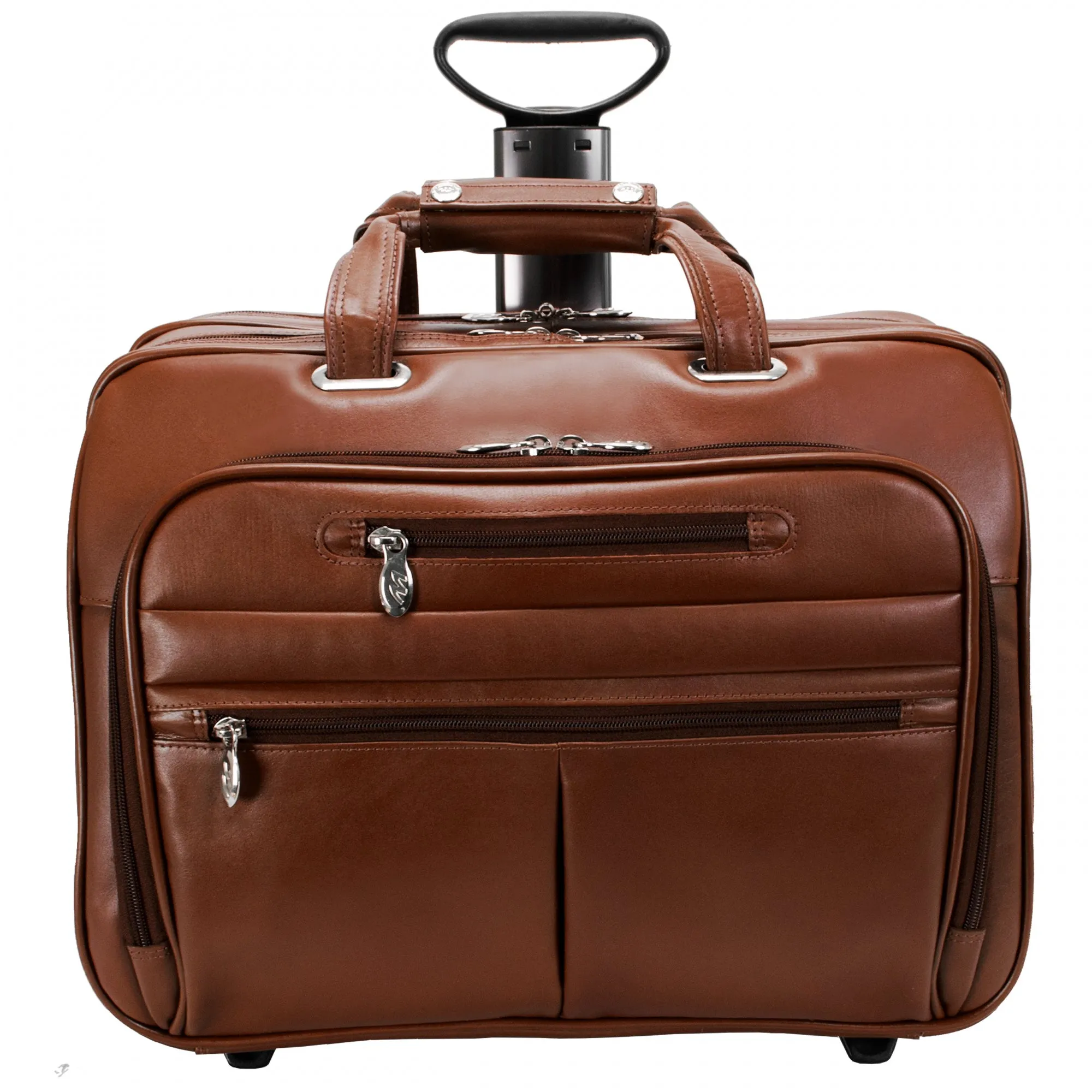 McKlein USA Ohare 15.6" Leather Detachable Wheeled Laptop Briefcase