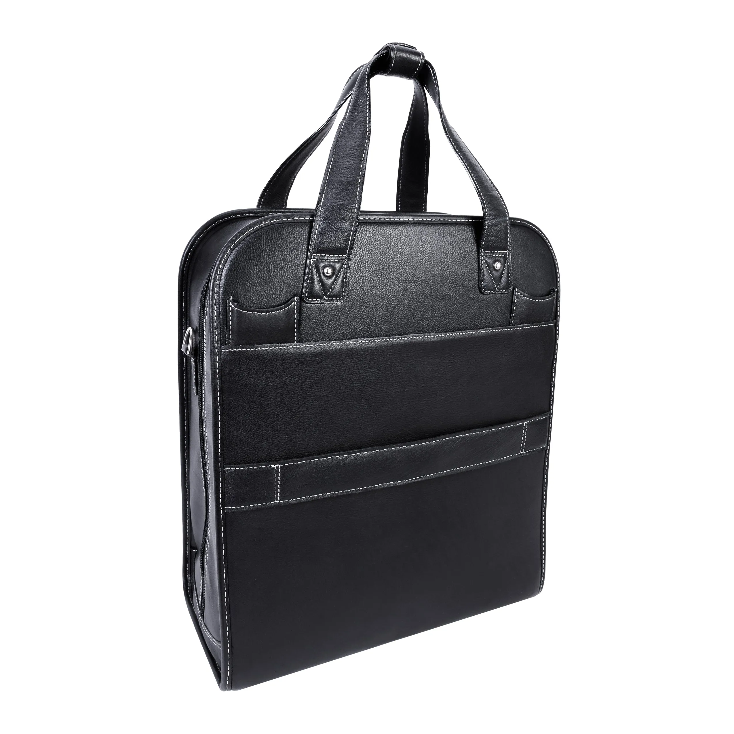 McKlein USA Pastenello 15.6" Leather Vertical Patented Detachable Wheeled Laptop Briefcase