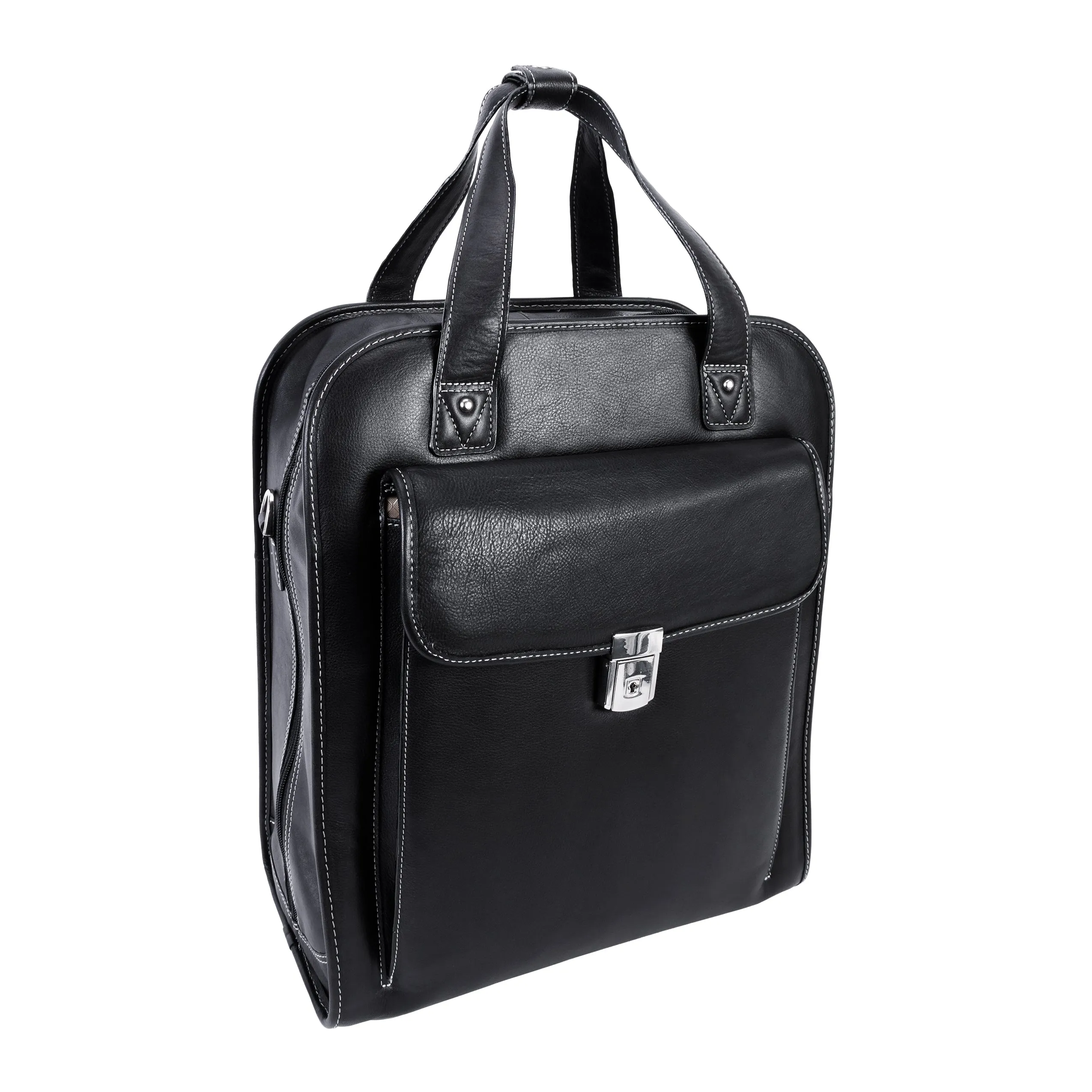 McKlein USA Pastenello 15.6" Leather Vertical Patented Detachable Wheeled Laptop Briefcase